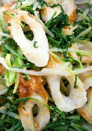 水菜とちくわのピーナッツ和え-レシピのメイン写真