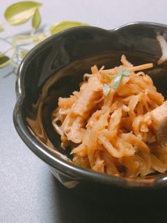 切り干し大根と油揚げとえのきの炒め煮-レシピのメイン写真