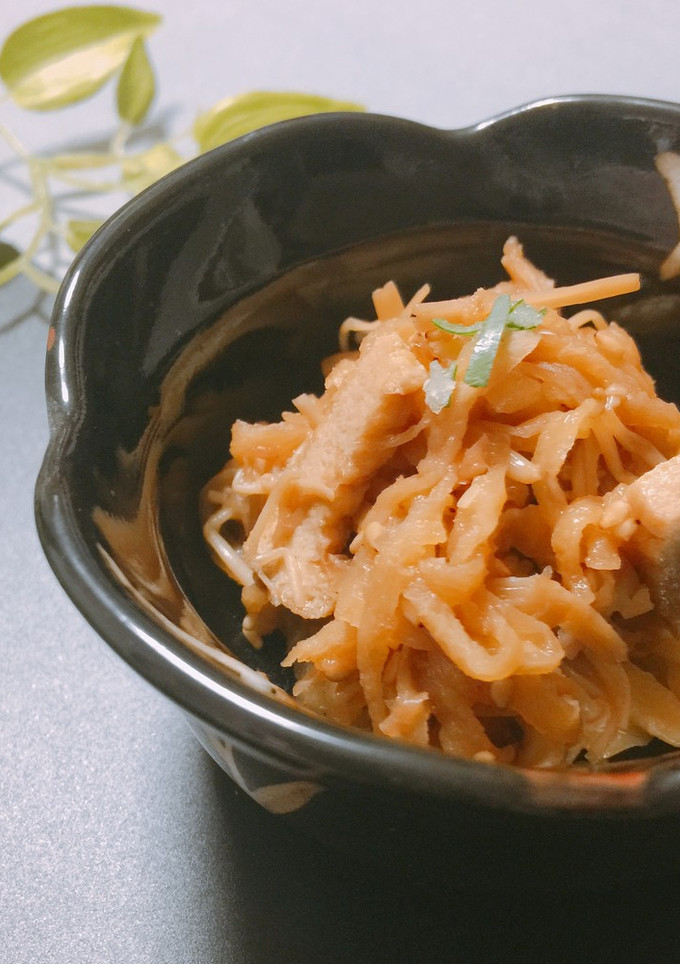 切り干し大根と油揚げとえのきの炒め煮-レシピのメイン写真
