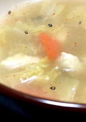 白菜と鶏胸肉のあったかスープ◎-レシピのメイン写真