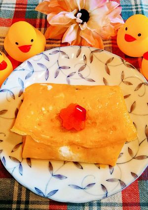 お弁当に 薄焼き卵の風呂敷づつみ-レシピのメイン写真