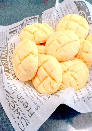 ホットケーキミックスで簡単メロンパン風-レシピのメイン写真