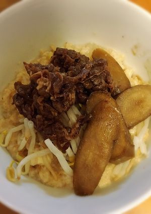 オートミールでチーズダッカルビ風牛丼-レシピのメイン写真
