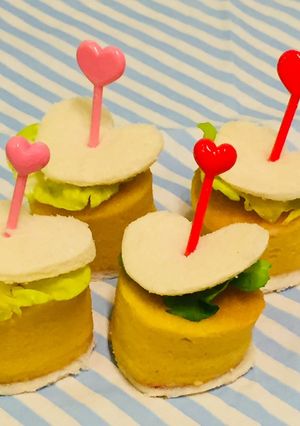 海のすふれのふわふわ玉子ハートサンド-レシピのメイン写真