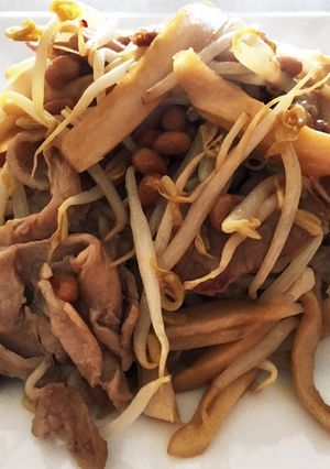 豚肉と余った野菜の納豆炒め-レシピのメイン写真