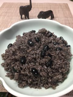 甘い黒豆おこわ-レシピのメイン写真
