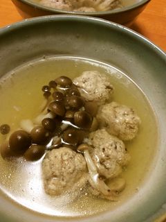 梅肉エキスを練り込んだつくねのお吸い物-レシピのメイン写真