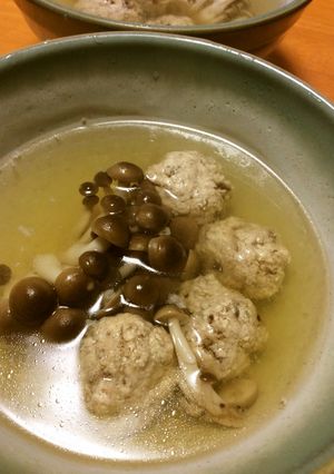 梅肉エキスを練り込んだつくねのお吸い物-レシピのメイン写真