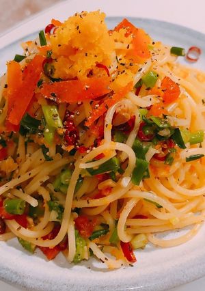 カラスミとネギの和風ペペロンチーノ-レシピのメイン写真