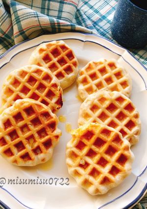 クリームチーズ入りワッフルチーズナン-レシピのメイン写真