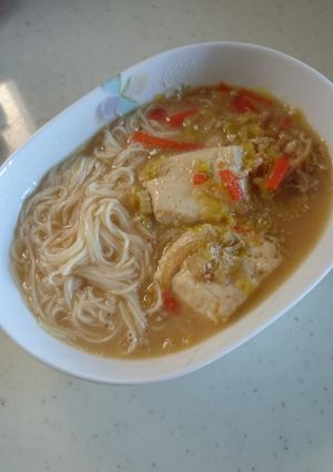 ヘルシー♪とろとろ湯豆腐うどん。-レシピのメイン写真