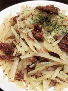 シャキシャキポテトとコーンビーフ炒め♡-レシピのメイン写真