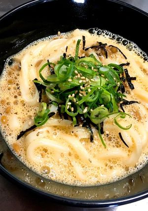 超簡単！ふわトロ納豆ぶっかけうどん♡-レシピのメイン写真