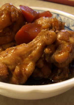手羽元とにんじんのお酢煮＠圧力鍋-レシピのメイン写真