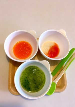 ☆離乳食初期☆ １０倍粥＋野菜＋豆腐 ①-レシピのメイン写真