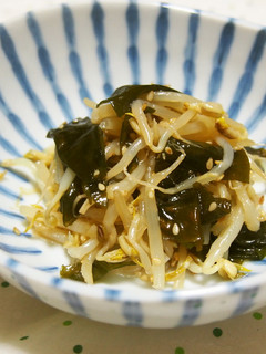 もやしとワカメの酢の物♪-レシピのメイン写真