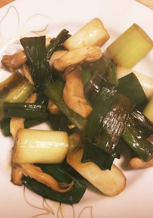 長ネギとエリンギの麺つゆ炒め-レシピのメイン写真