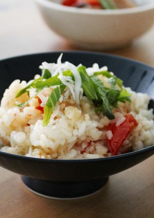 トマトとしらすの炊き込みご飯-レシピのメイン写真