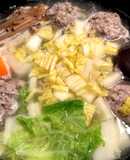 簡単♪ぽかぽか鰯ミンチでつみれ鍋