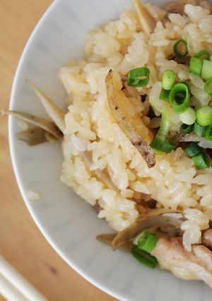 鶏肉とゴボウの炊き込みご飯-レシピのメイン写真
