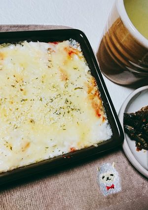 アツアツ美味しい！餅キムチーズグラタン-レシピのメイン写真