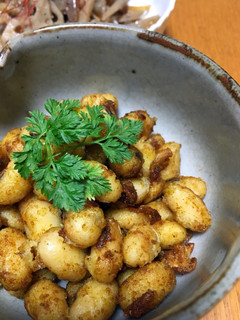 蒸し大豆でフライビーンズ(カレー醤油)-レシピのメイン写真