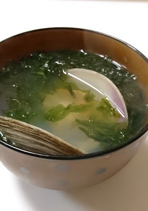 ヤマキ基本のだしでボンビノス貝と磯のり汁-レシピのメイン写真