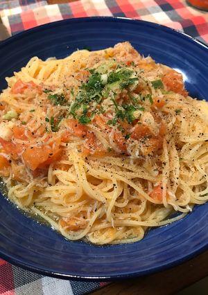 食欲そそる！しらすとトマトのオイルパスタ-レシピのメイン写真