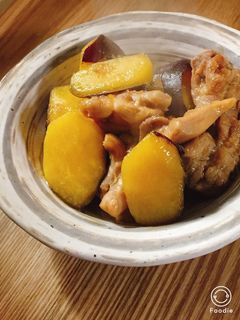 さつまいも♡とりもも肉で甘辛煮♡-レシピのメイン写真