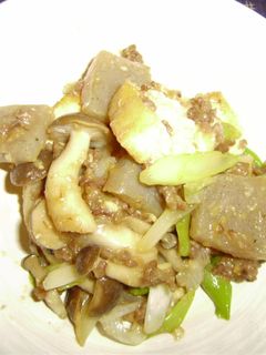 厚揚げと挽肉の味噌炒め-レシピのメイン写真