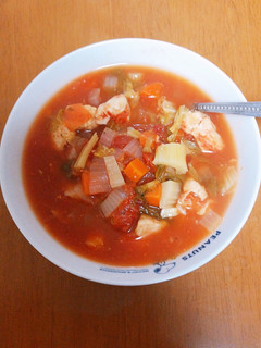 炊飯器チリトマトスープ ミネストローネ?-レシピのメイン写真