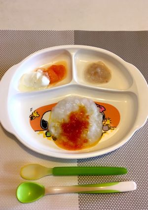 ☆離乳食中期☆ ７倍粥プレート ①-レシピのメイン写真