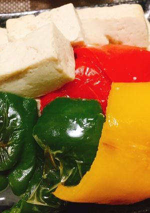 カラーピーマンと豆腐の含め煮-レシピのメイン写真