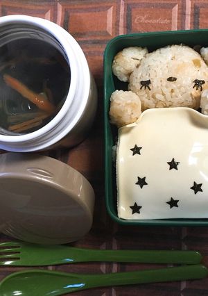 チーズで簡単♪おやすみくまさん弁当-レシピのメイン写真
