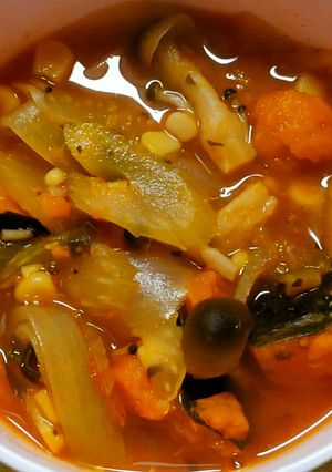かぼちゃとセロリとコーンのケチャップ煮❀-レシピのメイン写真