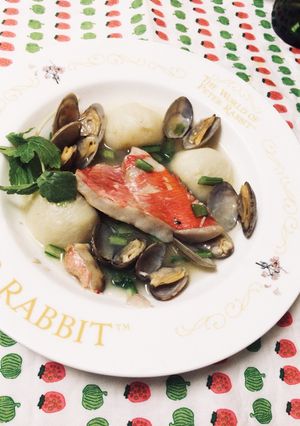 お家でフレンチ風☆かぶと魚介のスープ煮-レシピのメイン写真