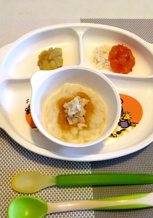 ☆離乳食中期☆ パンがゆプレート ②-レシピのメイン写真