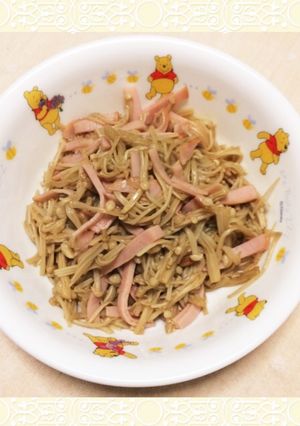 生姜焼のたれで簡単♪エノキとハムの炒め物-レシピのメイン写真