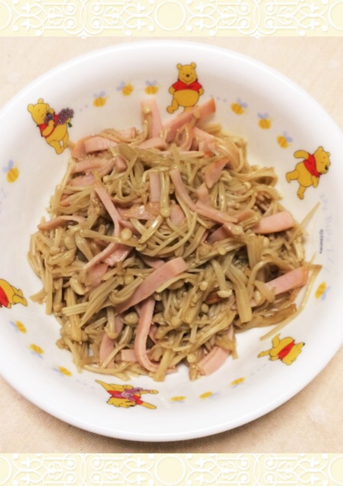 生姜焼のたれで簡単♪エノキとハムの炒め物-レシピのメイン写真