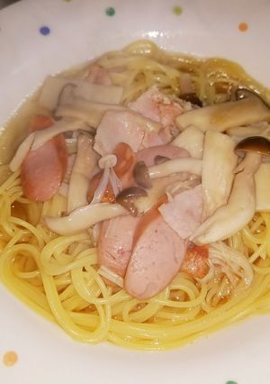 きのこのスープスパ-レシピのメイン写真