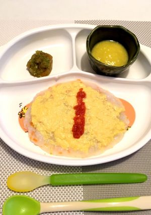 ☆離乳食中期☆ ５倍粥プレート ①-レシピのメイン写真