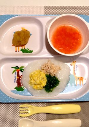 ☆離乳食中期☆ 5倍粥プレート ③-レシピのメイン写真