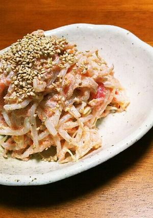 すぐ出来る！もやしの明太子マヨネーズ和え-レシピのメイン写真