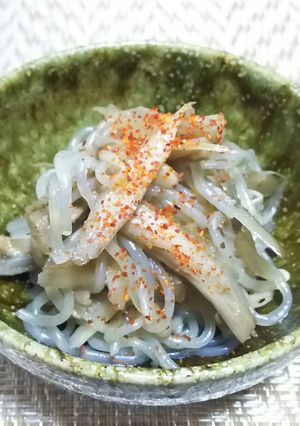 御坊と榎茸と白滝の炒り煮-レシピのメイン写真