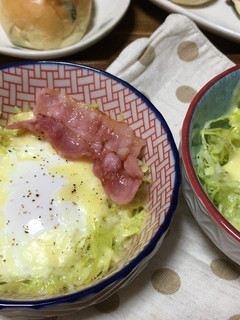レンジでお手軽♪巣ごもり卵-レシピのメイン写真