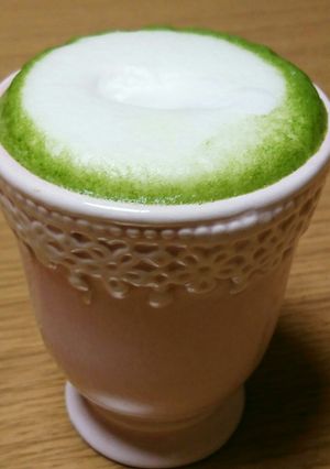 ほっこり♡ふわもこ抹茶オレ～(*^^*)-レシピのメイン写真