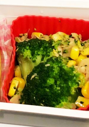 ブロッコリーとツナとコーンのコンソメ炒め-レシピのメイン写真
