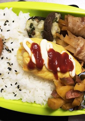 旦那弁当32♥茶色い弁当(；・∀・)-レシピのメイン写真