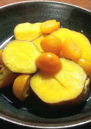さつまいもと金柑の煮物-レシピのメイン写真