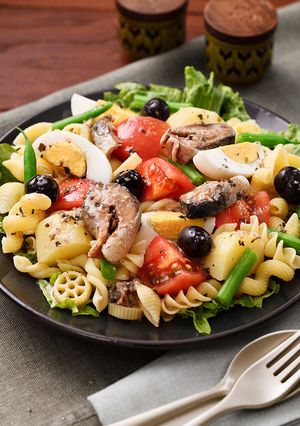 パスタソースで！さばニース風サラダ-レシピのメイン写真